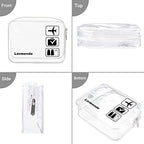 Lermende 2pcs Clear Toiletry Bag TSA Approved Travel Bag, Carry On - Image 5