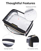 Clear Toiletry Bag for Travel (Clear Grey / Pack of 2)