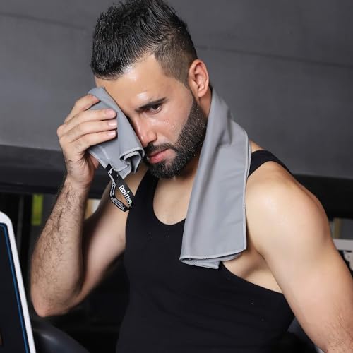 Microfiber Towel Quick Dry Camping & Travel & Gym Towel. Compact (Gray / 24.00" x 12.00")