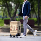 Carry On Luggage Cover Christmas Suitcase Cover (L(for 26-29 inch luggage) / Reindeer Snowflake)
