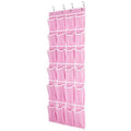 Hanging Shoe Organizer (Pink-1pack of 24 pocket)