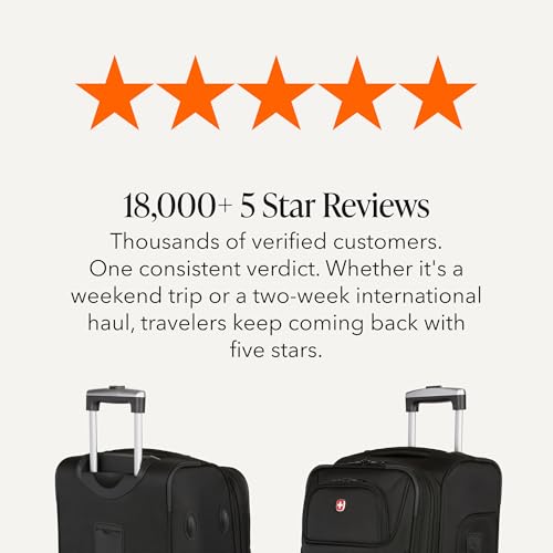 Sion Softside Expandable Spinner Luggage Durable Lightweight Travel Suitcase (3-Piece Set (Carry-On/Medium/Large) / Black)