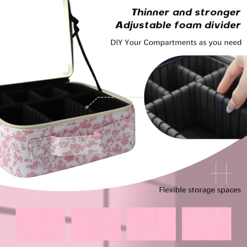 Makeup Bag with Led Mirror (Pink / with LED mirror)