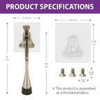 1 Stopper Adhesive Door Stop (Satin Nickel / 6 INCH X 1 PACK)