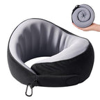Travel Neck Pillow Airplane Neck Support Ergonomic Design for Traveling (Cool Light Pink / Standard)