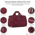 Small Underseat Carry On Luggage Bags for Travel with 10 Pockets (Burgundy / Underseat Carry-On)