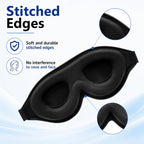 Sleep Mask with Deep Contoured Eye Cups (A1 Black)