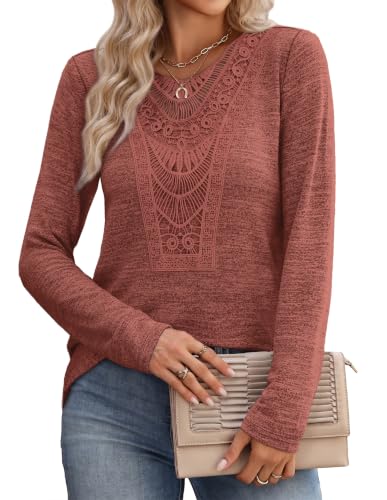 Women Fall Clothes Plus Size Oversized Sweaters Business Casual Blouses 2XL (XX-Large / Caramel)