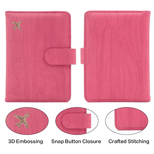 Rfid Passport Holder for Travel women (Pink1)