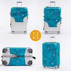 Travelkin Luggage Covers For Suitcase Tsa Approved Suitcase Cover Protector (Air Line BLUE / XL)