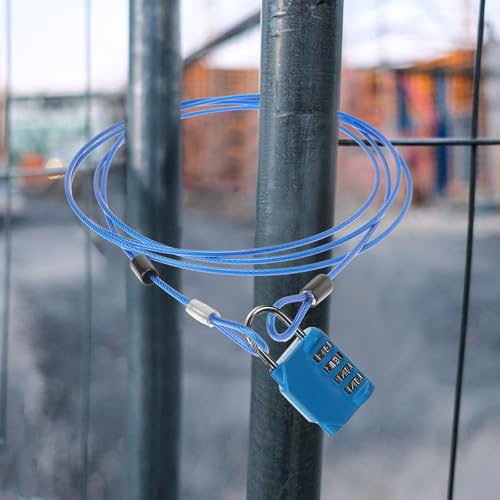 12pack Security Cable Lock (Black,Blue / 7 ft)