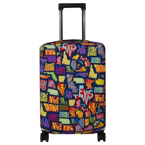 Travel Luggage Cover Fits 18 (S / America Map)