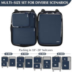 Compression Packing Cubes (4-Purplish Blue / 4 Set)