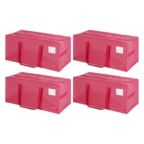 4 Pack Heavy Duty Extra Large Moving Bags with Handles (4 Pack / GDpink)