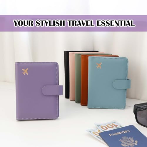 Premium Leather Passport Holder Covers Case (UP-PURPLE)