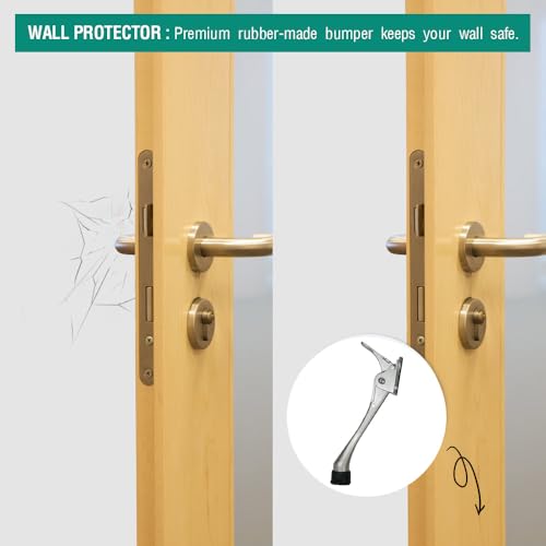 One Touch Kickdown Door Stopper (Chrome / 6 INCH X 1 PACK)