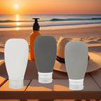 Travel Bottles for Toiletries (Black-Gray-White)