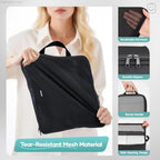 9 11 Set Compression Packing Cubes for Travel Essentials (Black / 9 set)