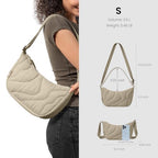 3.5L Puffer Crossbody Bag for Women Trendy (Khaki-s)