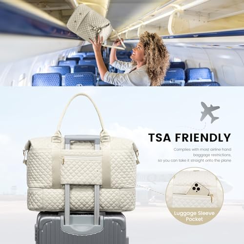 Travel Duffle Bag (Beige-L / Extra Large-2 Pcs)