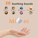Sleep Sound Machine Portable White Noise Machines with 30 Soothing Sounds 32 Levels Volume 4 Timer Options Compact Auto (White)