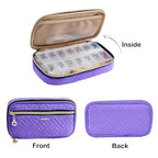 Pill Organizer Case 2 Times a Day (Purple / Large)