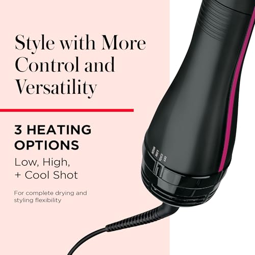 One Step Straightening Brush Hair Dryer and Styler (1 Count (Pack of 1) / Black)
