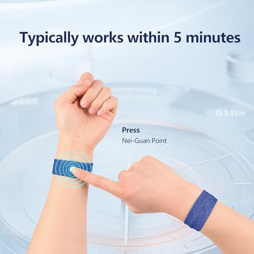 Motion Sickness Wristband (Large, 2 Pairs / Dark Blue)