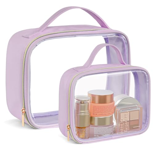 Clear Makeup Bag Travel (01 Purple / Full Vacation (Mixed Sizes))