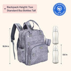 Diaper Bag Backpack (Gray Swirls)
