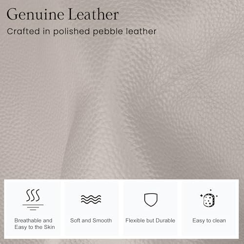 Genuine Leather Small Crossbody Bags for Women Anti (Beige Grey)