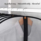 Hanging Garment Bag Dress Bags for Closet Storage (24'' x 54''/12 Pack+Gifts / Black-Translucent)