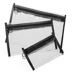 Clear Makeup Bags (Black)