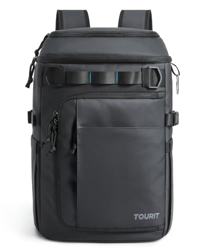 38 Cans Backpack Cooler with 2 Insulated Compartments (Black)