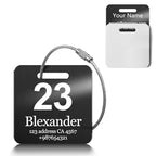 Customized Stainless Steel Luggage Tags (Initial 2"x2" / 2 Pack)