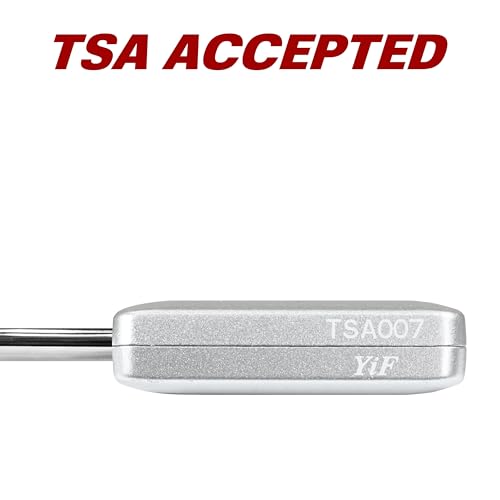 TSA Accepted Luggage Travel Lock (Solid Lock / 2 Pack / Silver)