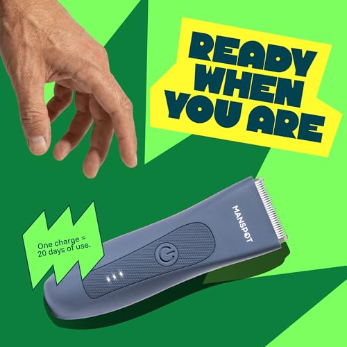Manscape Groin & Body Hair Trimmer for Men (Airy Blue)