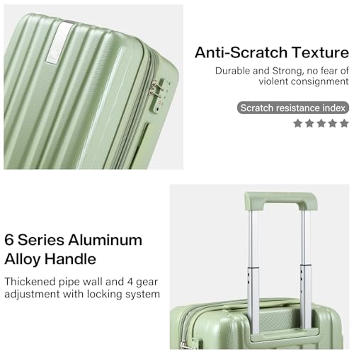 Expandable Hard Shell Luggage Sets (2 Pc Set EXT (20/29) / Bamboo Green)