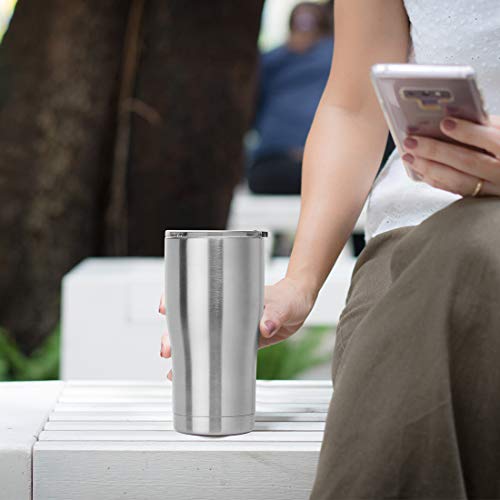 20oz Tumbler with Lid Stainless Steel Tumblers Bulk (Stainless Steel / 1 count)