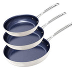 3 Piece Fry Pan Set (3 PC / Vanilla Cream)