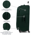 Maxlite 5 Softside Checked Luggage Spinner (Checked-Large 29-Inch / Green Forest)