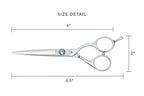 Cricket S2 Elite Series Shears 600 Professional Hair Cutting Scissors - 6-Inch Barber & Stylist Hair Scissors with Convex Edge Blades, Durable Swedish Steel, Leaf Spring Tension, Hand-Polished Finish