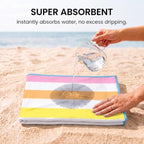 2 Pack Microfiber Beach Towel Oversized 71x32 Colorful Pink Striped (2 Pack Pink Multi / X-Large (32x71 inches))