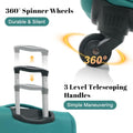 4 Piece Expandable Luggage Set (Softside Luggage(22/26/30) / Blue Green+18IN)