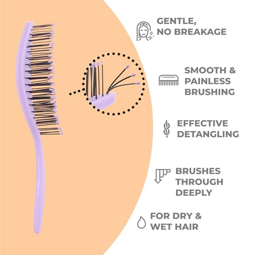 Mini Detangler Brush (Lilac / Small)