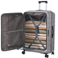 29 Inch Checked Luggage with Expansion and Side Opening (Dark Gray / 29 Inch)