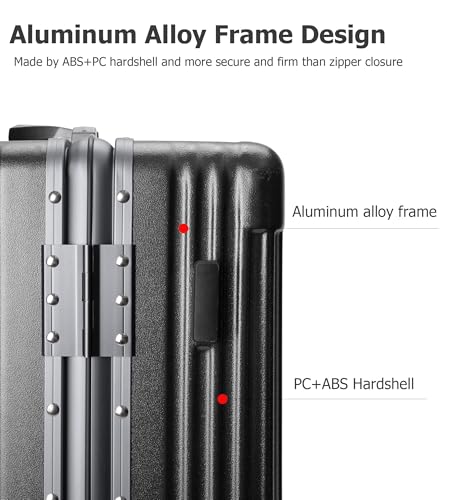 PC Hardside Carry On Luggage (A4-Grey (zipperless closure) / 20.8")
