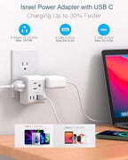 2 Pack Israel Power Adapter