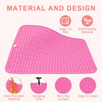 Oversize Silicone Heat Resistant Mat for Hair Tools (Hotpink)