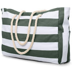 Beach Bags for Women Large Waterproof Beach Tote Bag Zipper Beach Bags Waterproof Sandproof Swim Pool Bag Large Tote (Army Green)